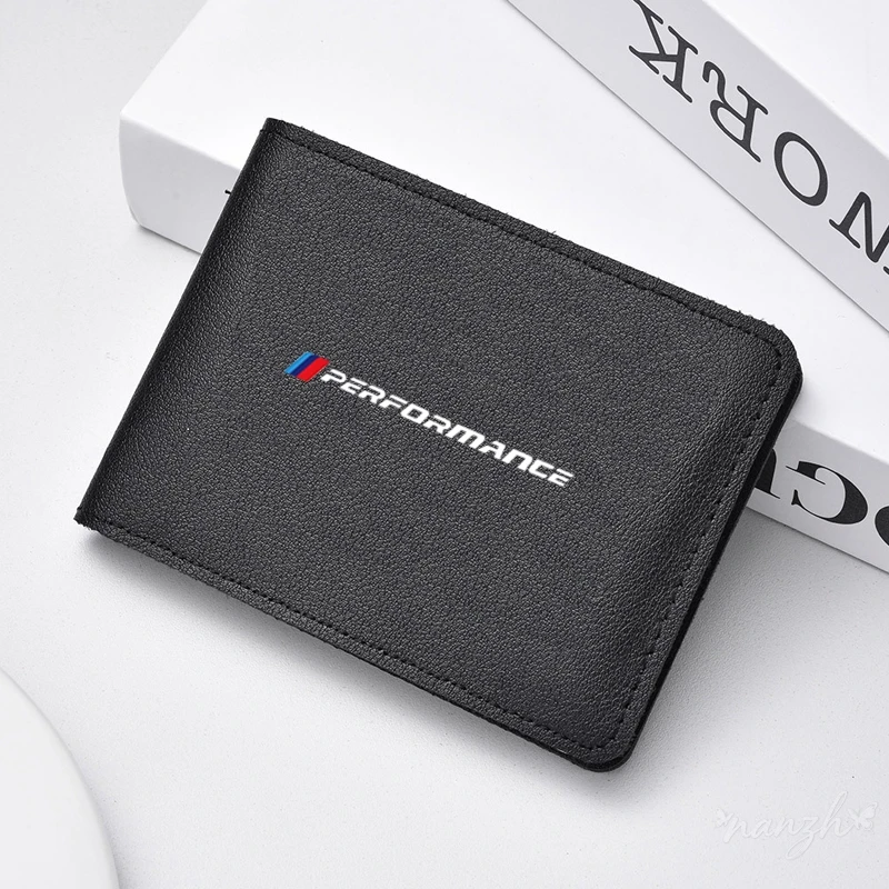 Car Logo Coin Purse Wallet Credit ID Card Bag Leather Coin Purse For BMW Performance E46 E39 E60 F10 F20 F30 F15 F16 Key Bag view 3