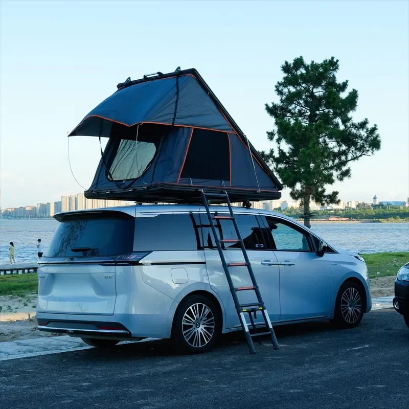 2 Person Lightweight Waterproof Uv Resistant Camping Hard Shell with a Ladder Roof Top Tents for Cars