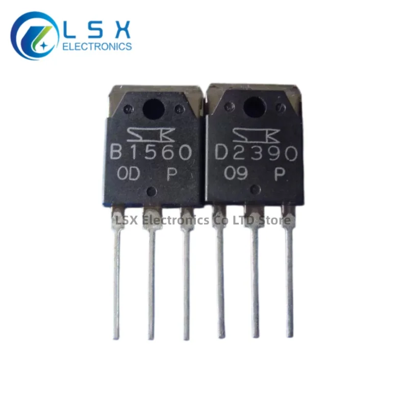 5Pairs(10PCS)-10Pairs(20PCS)/Lot 2SB1560 B1560 + 2SD2390 D2390 TO-3P 10A 160V Silicon Darlington Power Transistors