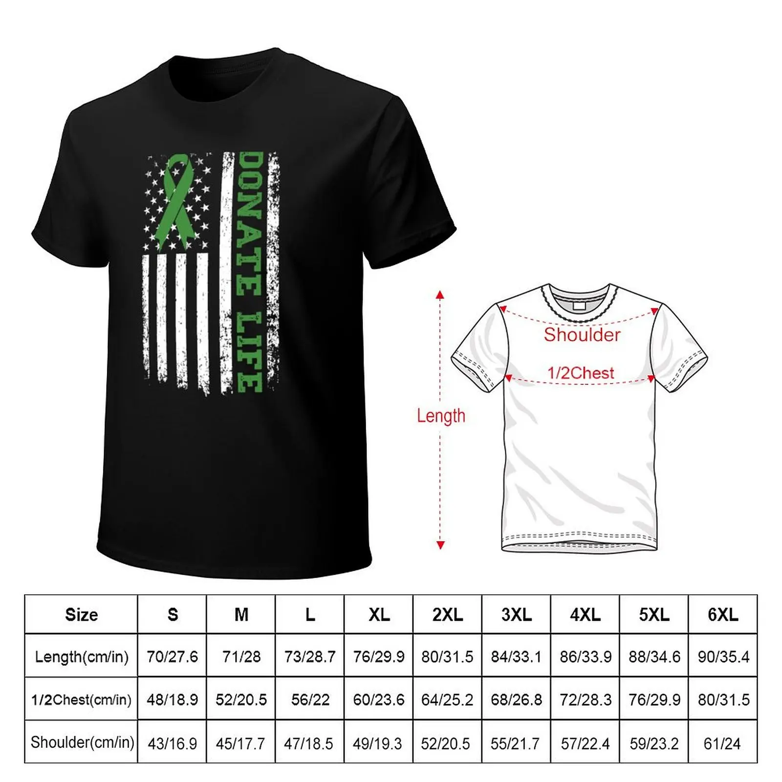 Donate Life Month Green Ribbon Organ Donor T-Shirt t shirts with prints T-Shirt