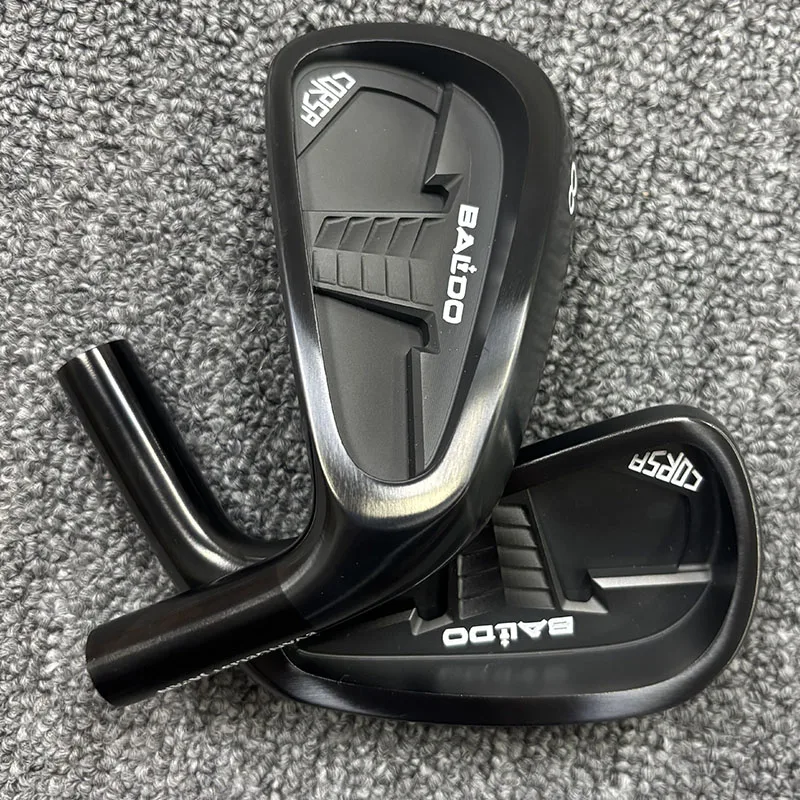 Juego de hierros de golf BALDO CORSA, hierros de golf negros forjados, 456789P (7 piezas), hierro de golf con eje flexible R/S