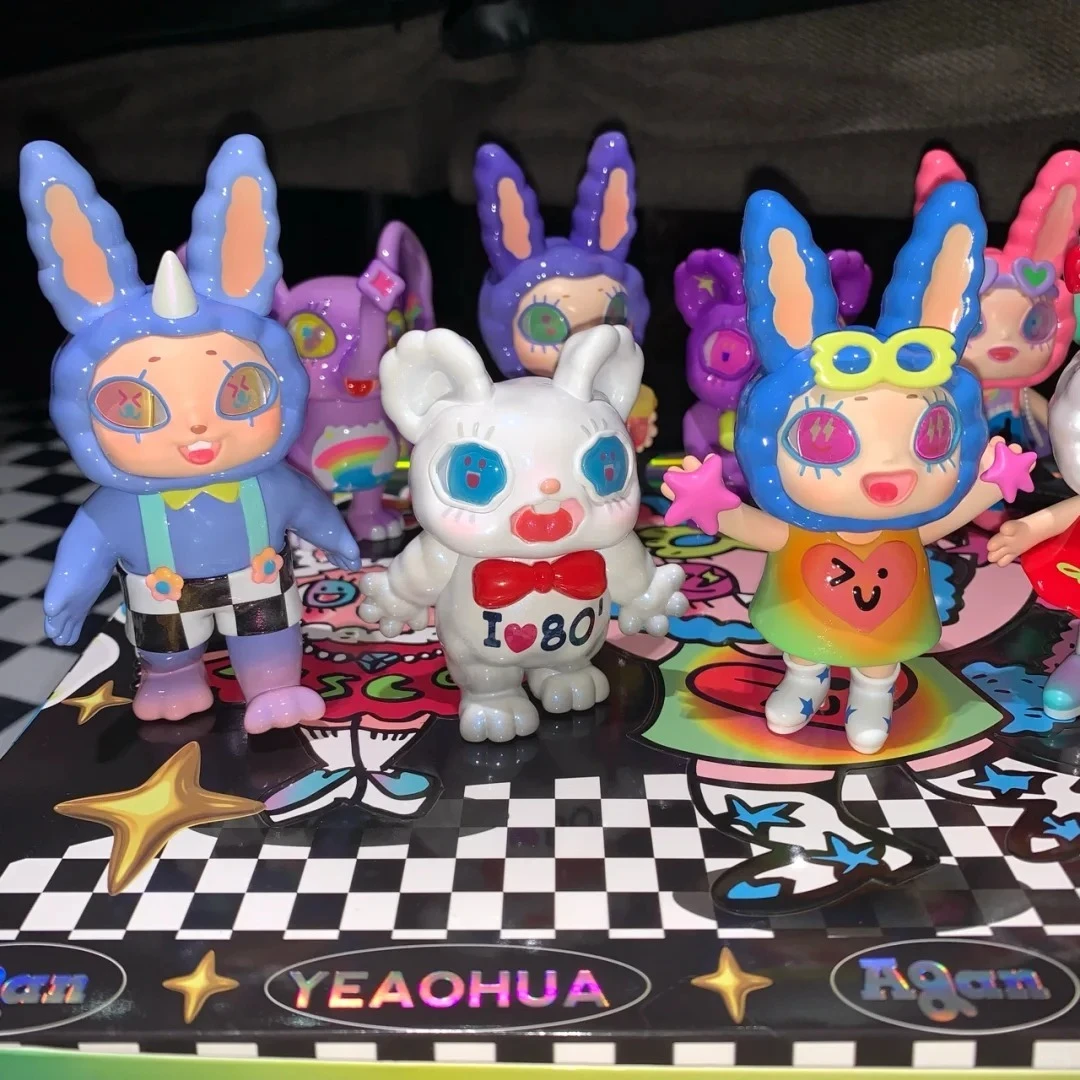 Agan سلسلة حفلات الموسيقى الإلكترونية صندوق أعمى شخصية أنيمي قابلة للجمع ألعاب عصرية هدية غريبة دمية غامضة من مادة PVC #4