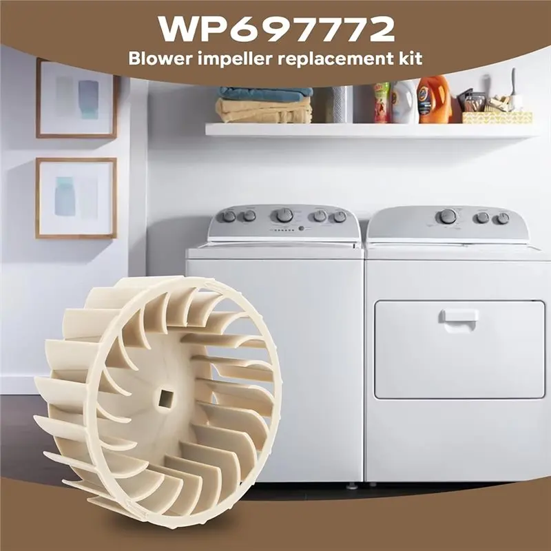 【NEW A39M】 Quiet High-Efficiency Dryer Blower Replacement Part- WP697772 69772 Wheel,Fits For Whirlpool, Maytag, Kenmore Dryers