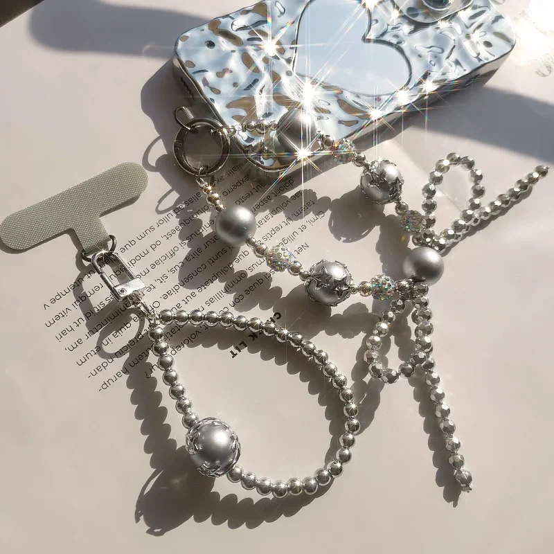 

Ремешок для мобильного телефона, короткий стиль, изысканный DIY ручной работы из бисера, цепочка для телефона, чехол для телефона с камерой CCD, универсальный подвесной ремешок с подвеской