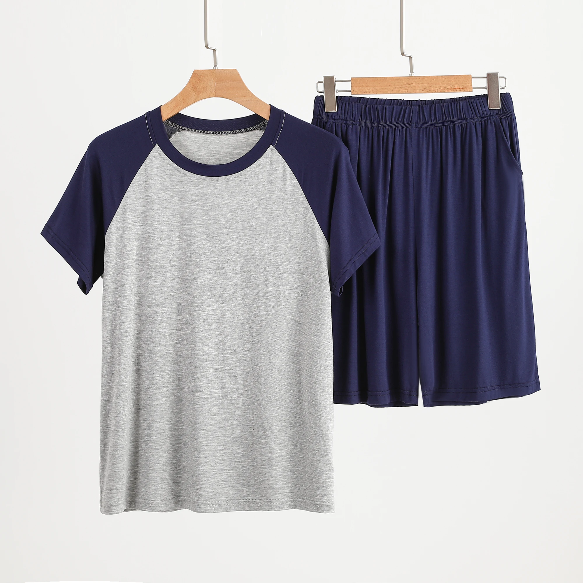 Light gray and navy blue