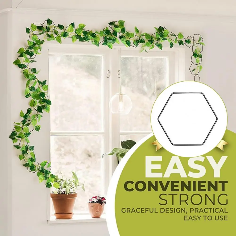 

Plant Climbing Pergola Waterproof Plant Stand Weather Resistant Hexagonal Rings Trellis Simple Diy Installation for Indoor