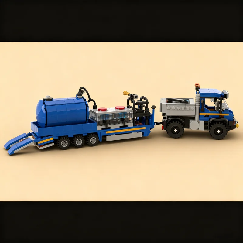 691 stücke MOC Eichel Utility Lkw Sprayer Anhänger Modell Bausteine Architektur Spielzeug Weihnachten Geschenke Kreative Idee Bildung