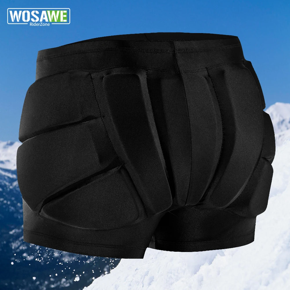 WOSAWE Ski Hip Butt Padded Shorts Hip Pad Shorts Snowboarding Skating Skiing Ride Hip Shorts Unisex