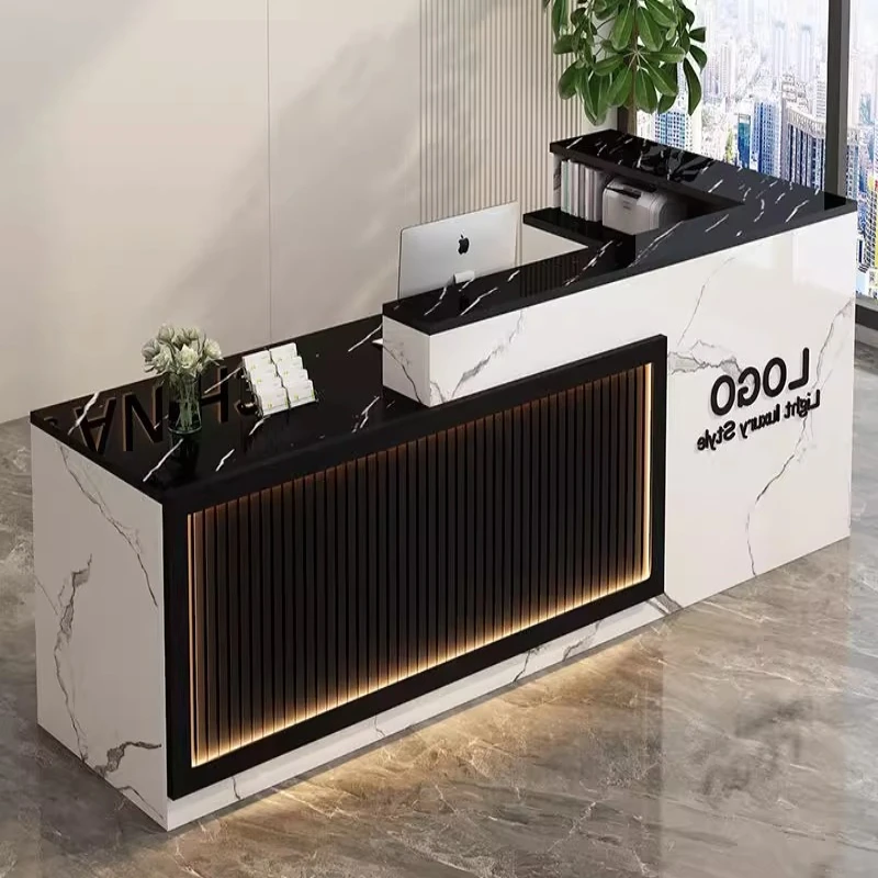 light luxury bar reception counter Dessert shop Restaurant Beauty salon Hair reception counter Simple aesthetic office furniture