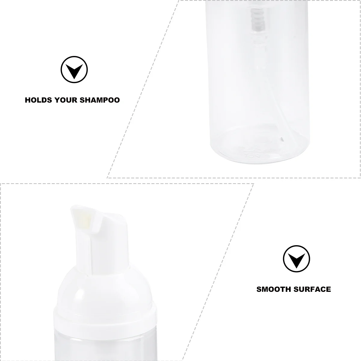 2 bottiglie riutilizzabili semplici dispenser da viaggio bottiglia con pompa contenitori ricaricabili a tenuta stagna per lozione shampoo