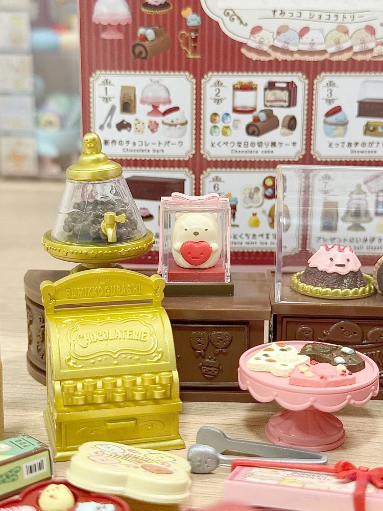 リーメントオリジナル 6 個すみっコぐらしランチボックスピクニックブラインドボックスかわいいコーナー生き物のおもちゃ子供のためのギフトコレクタブルモデル装飾品