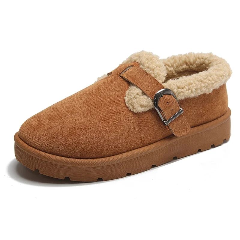 

2025 NEW Round Toe Elegant Women Snow Boots Winter Flat Wear-resistant Students Plus Velvet Warm Women Cotton Shoes Botas Altas