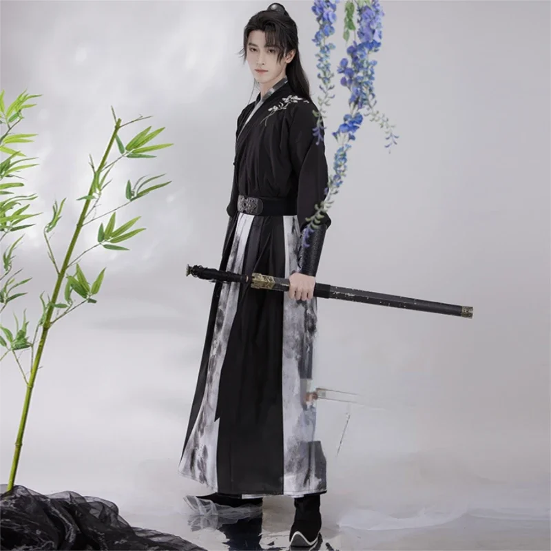 Traditional Chinese Clothing Hanfu Dress Male Swordsman Folk Dress Ancient Han Dynasty Oriental Dance Costumes Halloween Outfits