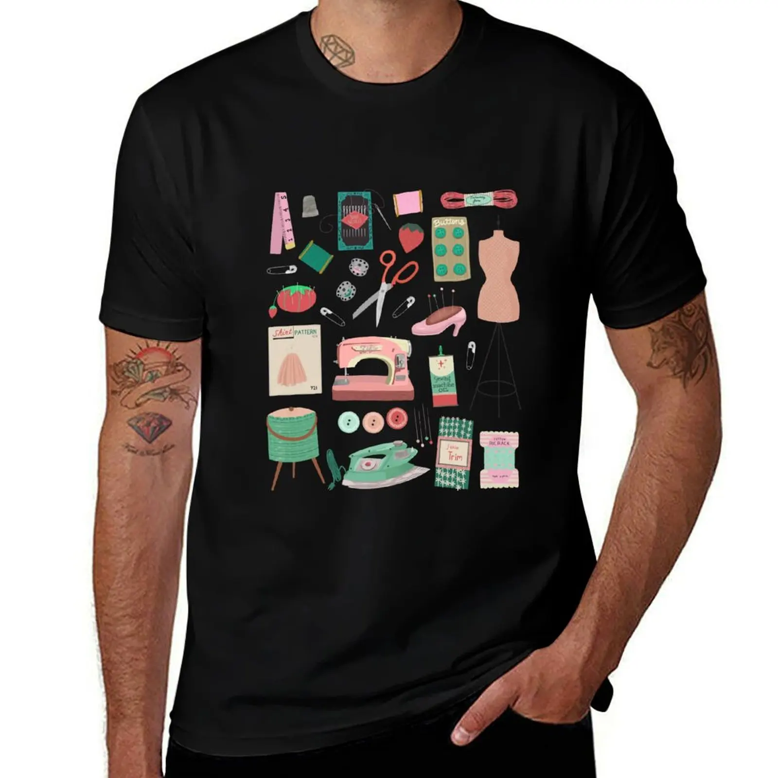 Sewing Tools and Notions T-Shirt Everyday Wear Basic Short Sleeve Top T-Shirt