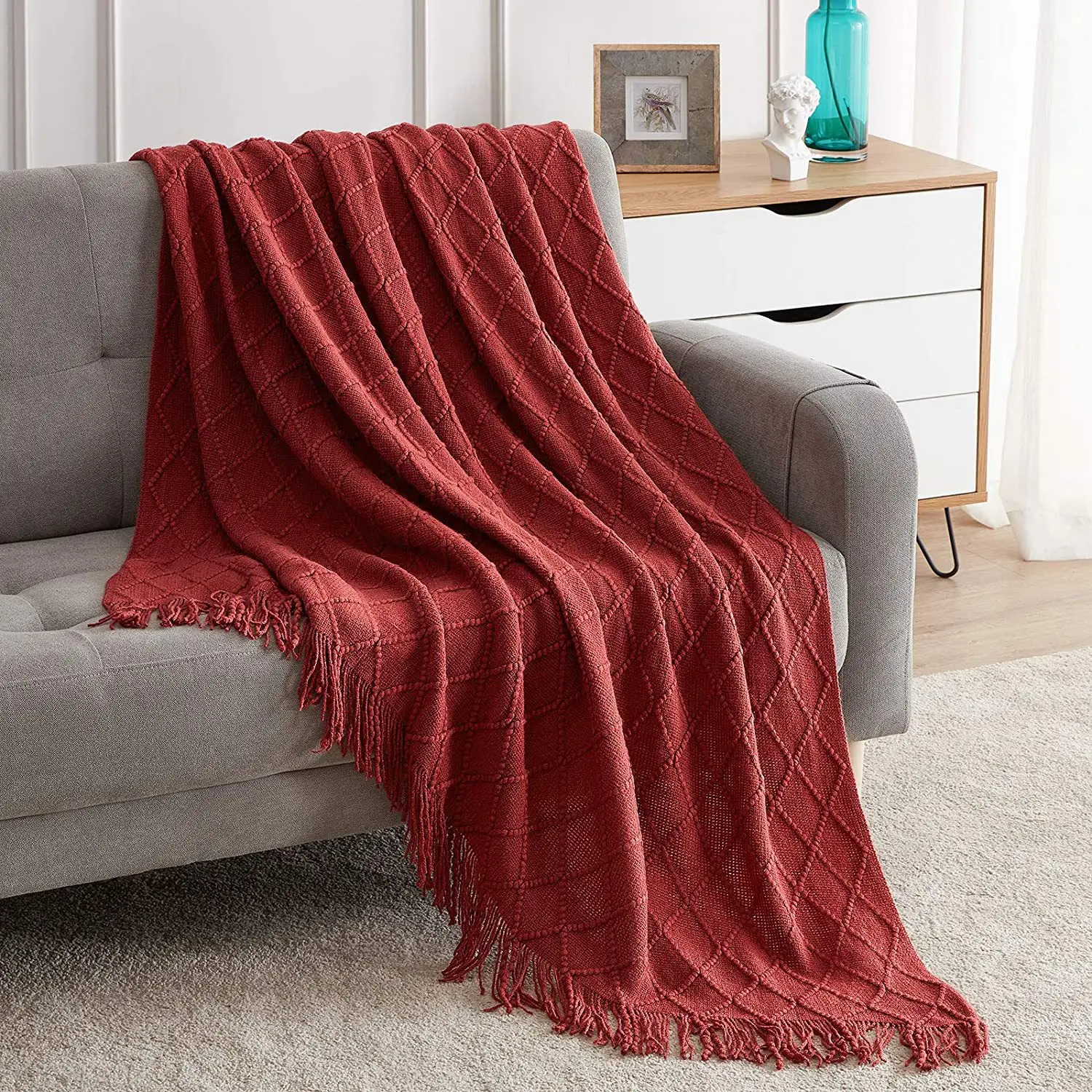 

Nordic Knitted Throw Thread Sofa Blanket on the Bed Sofa Plaid Travel TV Multifunction Nap Blankets Soft Mantas Bedspread