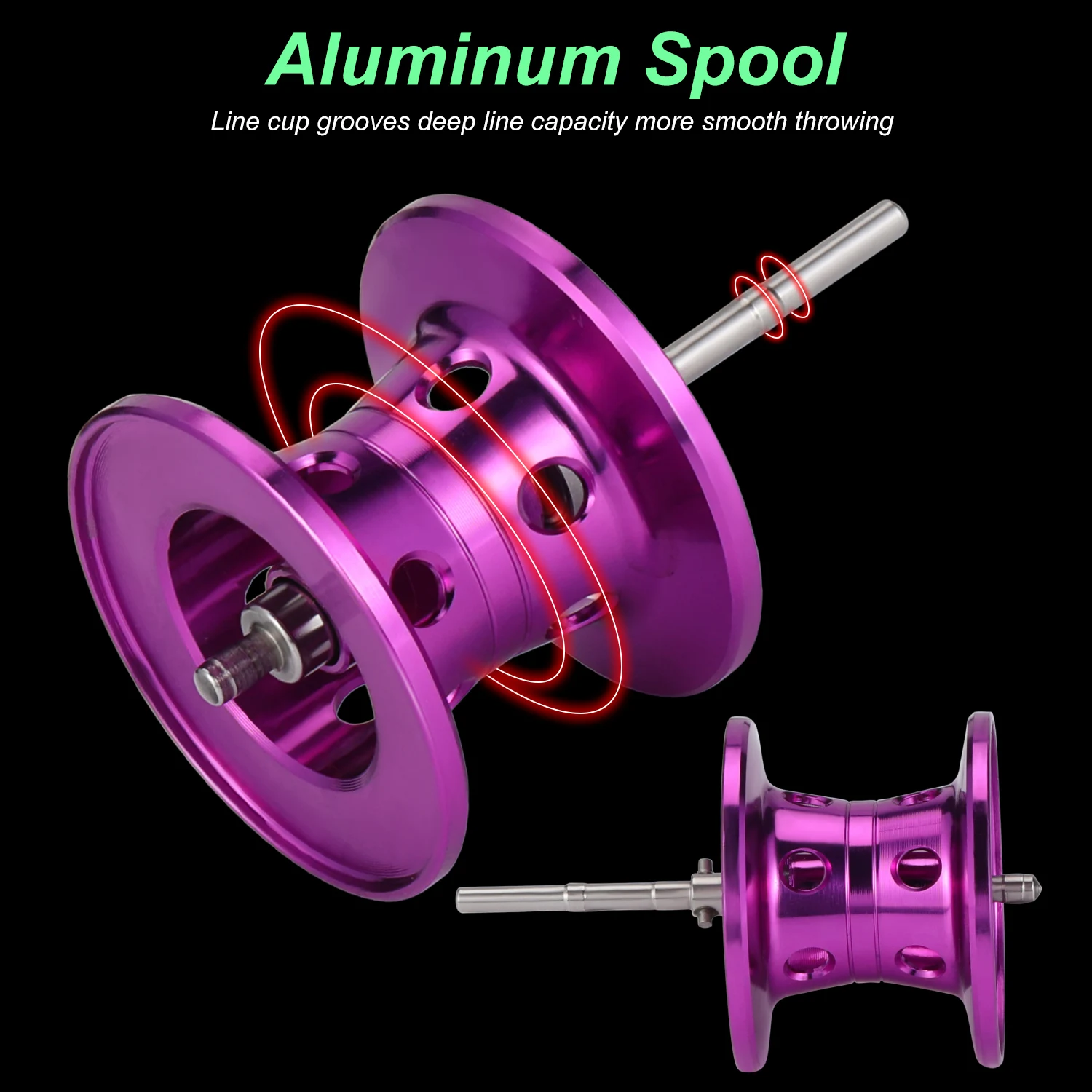 Sougayilang Baitcasting-Rolle mit Magnetbremssystem, 7,2:1 Übersetzungsverhältnis, Aluminiumspule, 8 kg maximale Bremskraft, für Süßwasser-Angeln – Detail 10