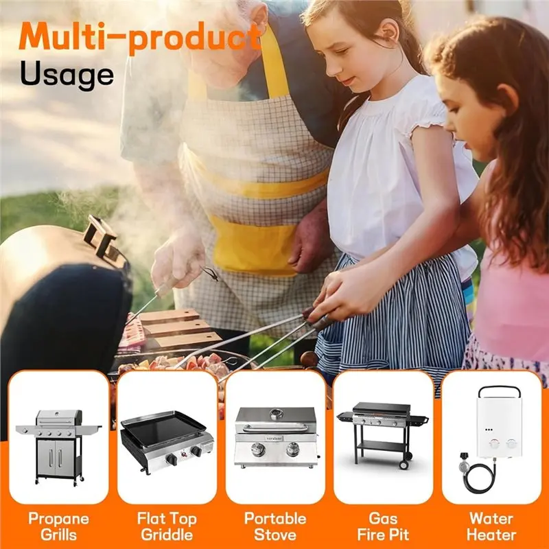 【Big Deal】Grill Replacement Regulator,20 Lb Propane Tank, Connection 3/8