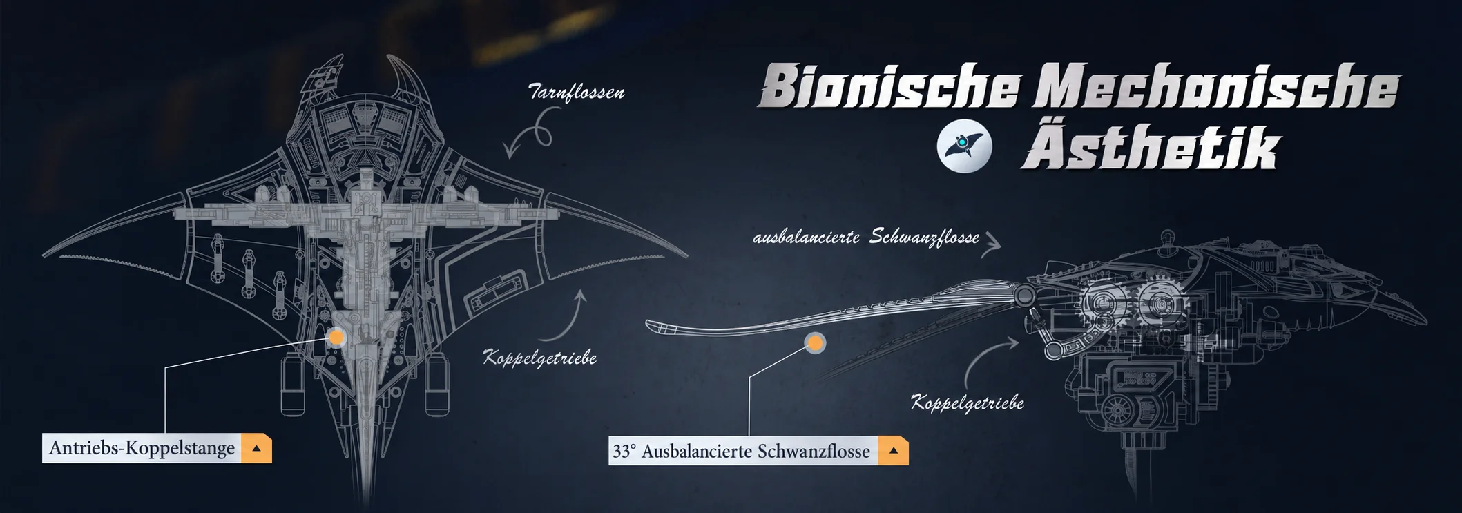 Robotime Manta Ray Mechanisches 3D-Puzzle-Set im Cyberpunk-Stil, Herausforderndes DIY-Projekt, Einzigartige Schreibtischdekoration, Geschenk für Erwachsene – Detail 5