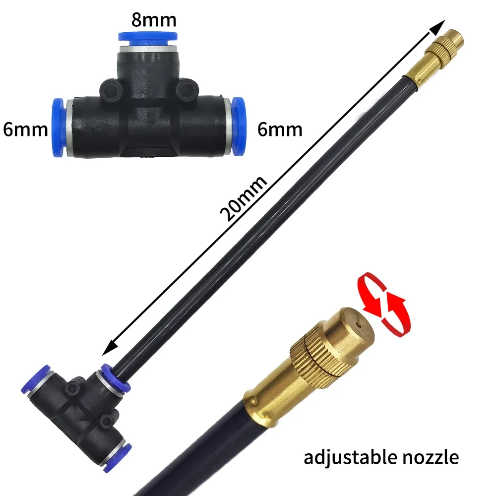DIY Free Bending Universal Spray Kit For Greenhouse Garden Flowers Plant Watering Irrigation Patio Misting Cooling