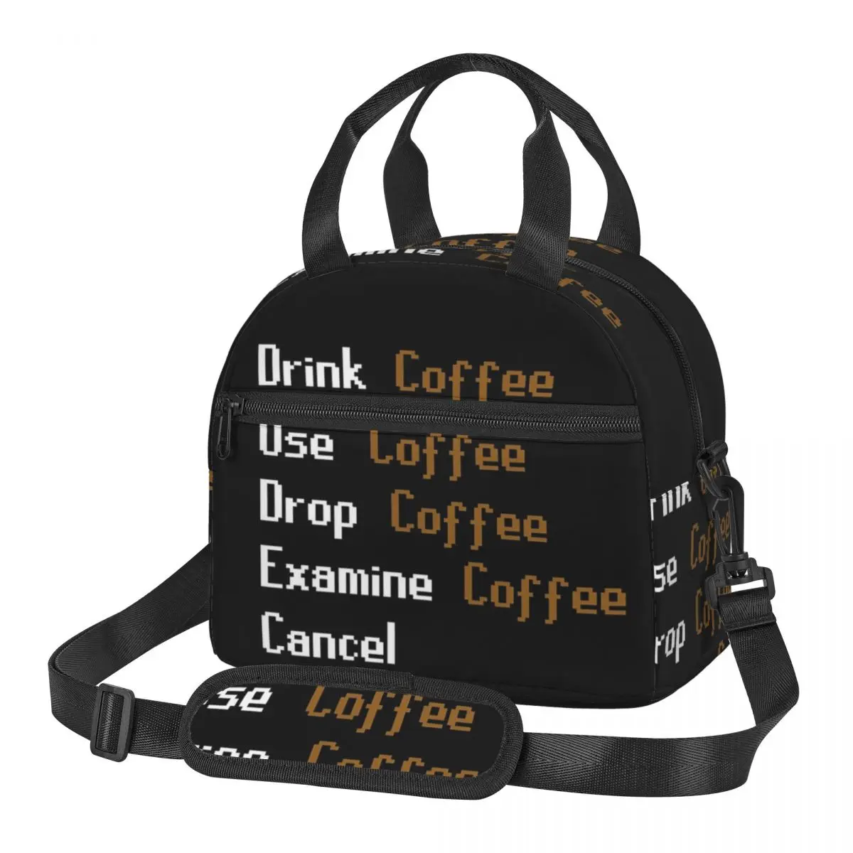 Runescape Mug Lunch Bags Insulated Bento Box Waterproof Lunch Tote Picnic Bags Thermal Bag for Woman Work