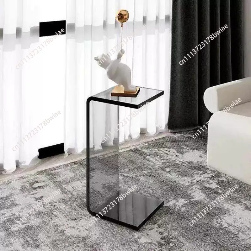 Multi-Scene Acrylic Side Table - Modern Minimalist Sofa End Table for Living Room, Bedroom & Bay Window