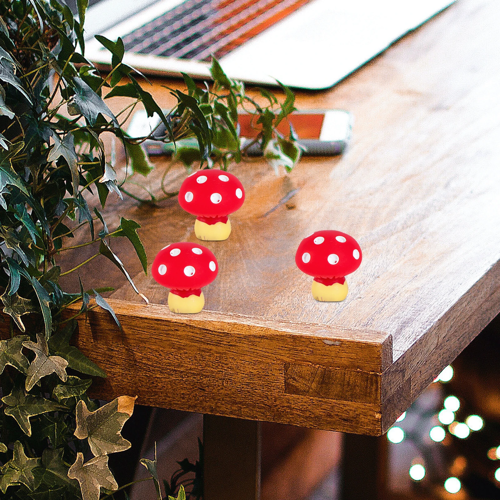 

10 Pcs Small Mushroom Ornament Potted Plant Decor Charm Resin Adornment Mini Landscape