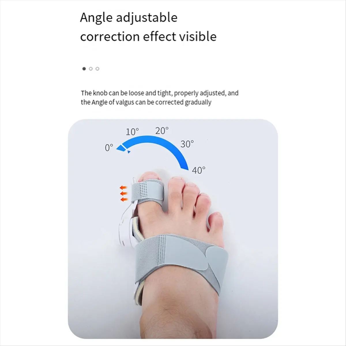 Compatible Bunion Corrector for Women Men, Adjustable Knob Double Correction Separator for Splints Hammer Toe Straightener