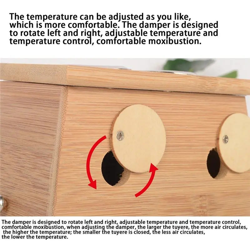 B01C-Dual Hole Moxa Stick Burner For Home Use Moxibustion Box-Moxa Roll Holder For Enhanced Immunity And Relaxation