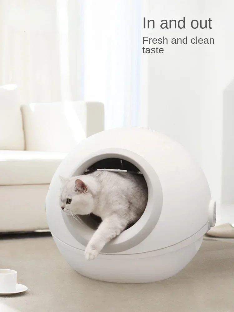 Cat Litter Box Fully Enclosed Cat Toilet Deodorant Splash Deodorant Large Pet Supplies Pet Furniture toilet for cats