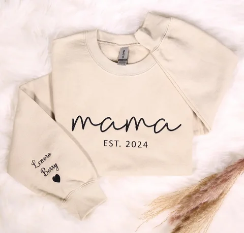 Персонализированная толстовка Mama с вышивкой