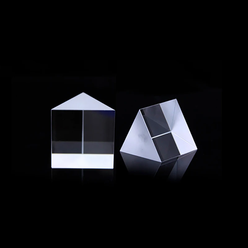 Prisma óptico de vidrio, prisma equilátero, triple física Triangular, ensanchamiento del espectro de luz