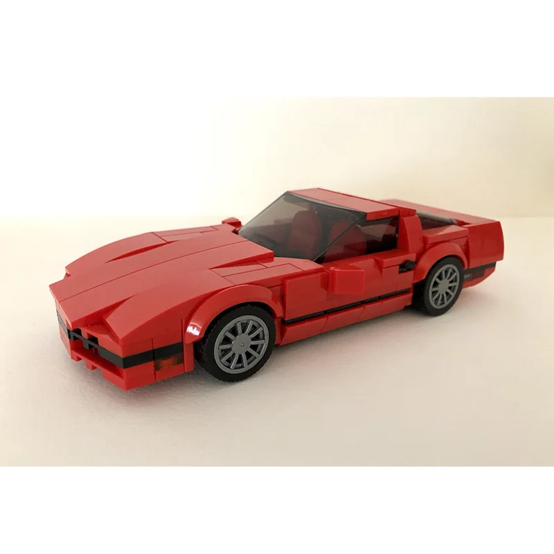 

Building Block Car Racing MOC Sports Car 288 Pieces Red Speed Champion Creative Toy Gift for Boys Girls