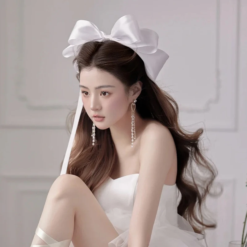 

Korean Sle Forest System Hair Accories Hair Clips Studio Big Bow Knot Hair Accories Wedding Dr Photo oot Host...