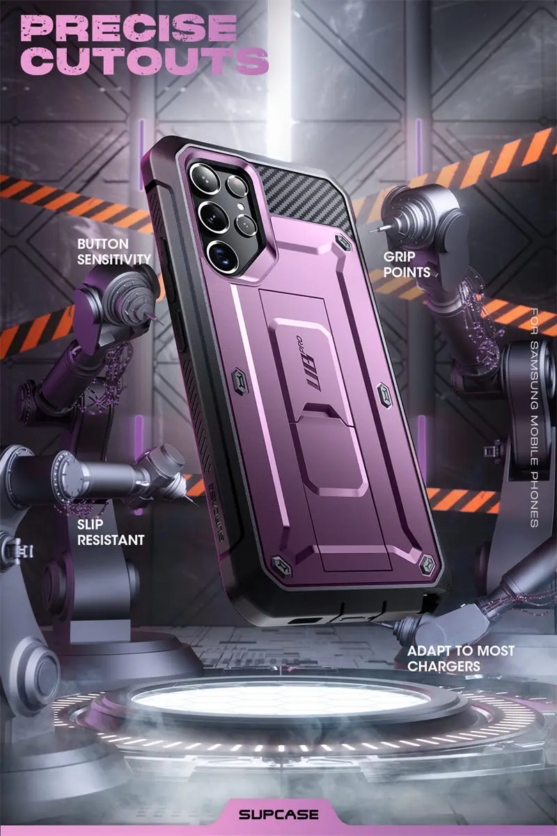 SUPCASE For Samsung Galaxy S22 Ultra Case (2022) 6.8 inch UB Pro Full-Body Holster Cover WITHOUT Built-in Screen Protector