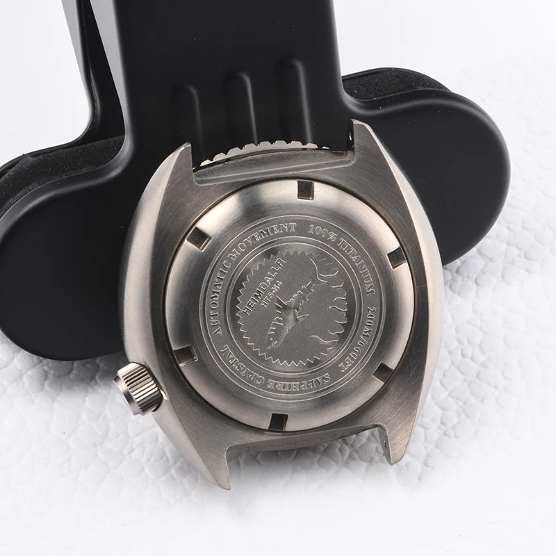 HEIMDALLR watch case Turtle 6309 super luminous Titanium diving case fit Seiko mod for NH35A NH36A Automatic Movement Sapphire