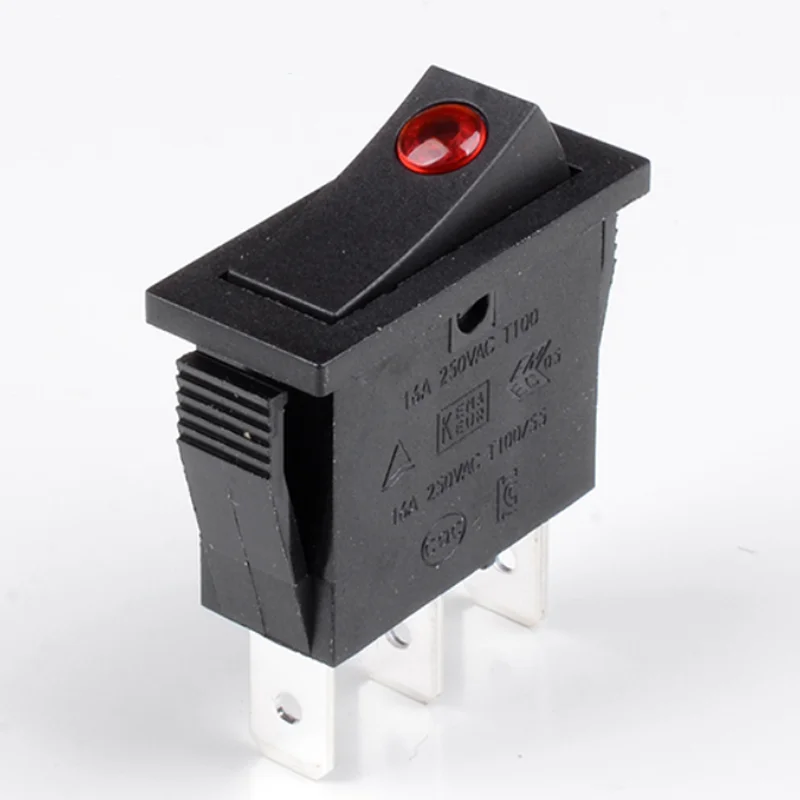 RK1-15 interruttore a bilanciere 3 pin 2 posizioni per 16A 250V On-Off con pulsante rosso