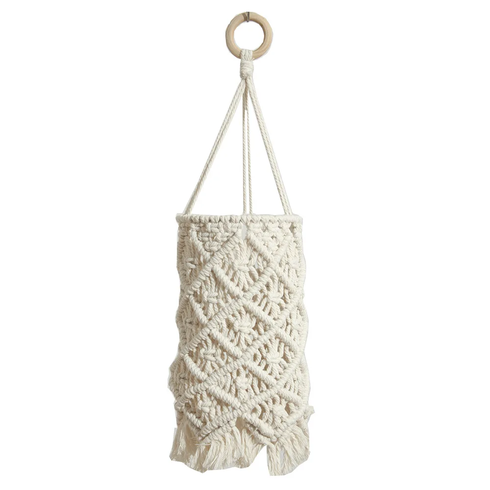 

Macrame Lamp Shade Boho Hanging Pendant Light Cover Modern Office Bedroom Living Room Nursery Bohemian Home Decoration