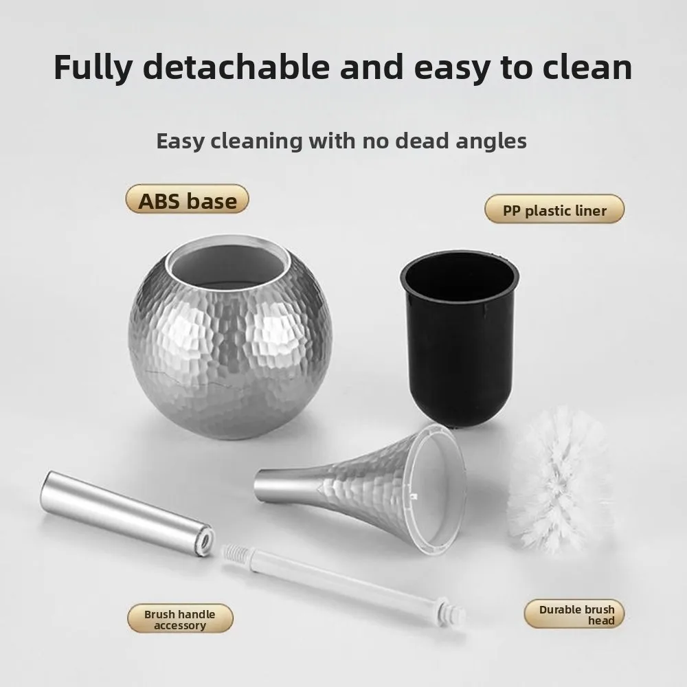 Set di scopini per WC di lusso leggeri, squisita testa staccabile, manico lungo, scopino per WC, base in piedi retrò