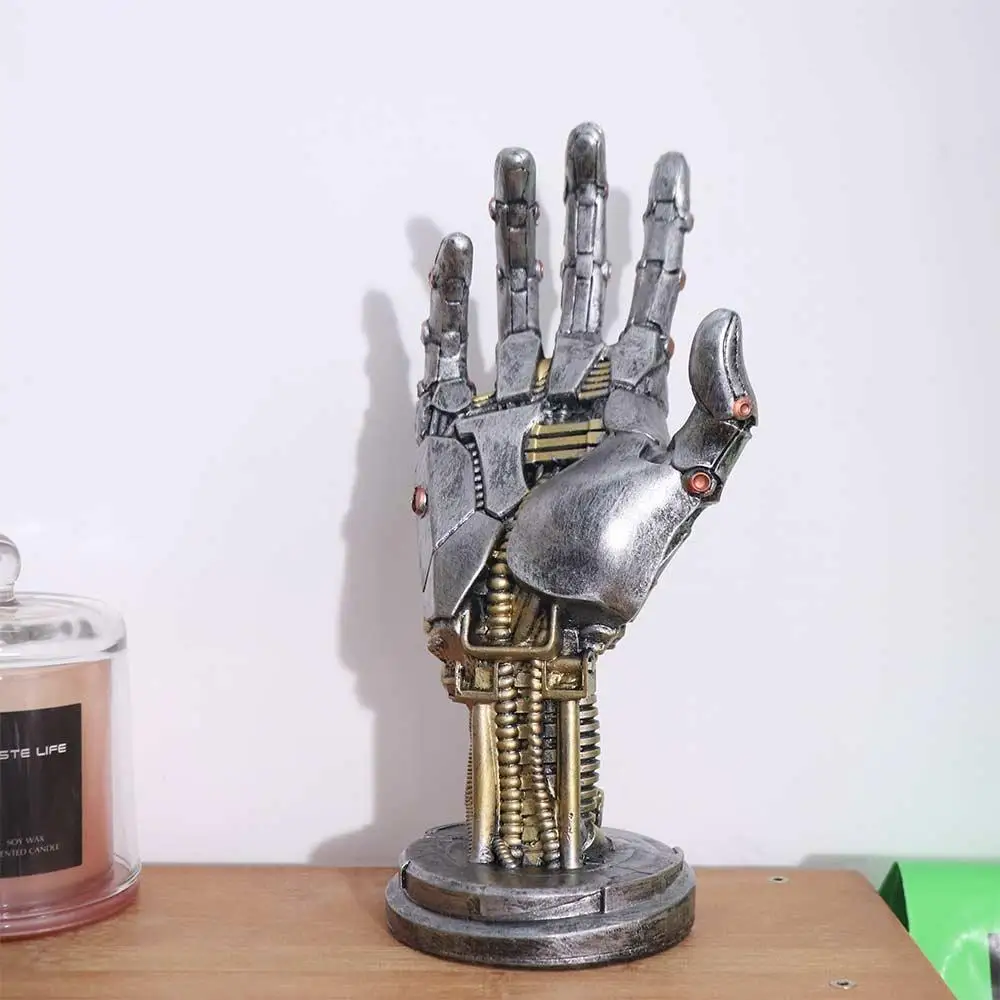 Hars Cyberpunk 3D Gedrukt Stand Model Ornamenten Gesimuleerde Robot Hand Sculptuur Zintuiglijke Speelgoed Beeldjes Mechanische Hand Statief
