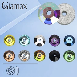 Giamax Glass Purple Velvet Topaz Jet Crystal AB Sewing Stones Flatback Mid hole Rhinestones For Garment Clothes Bags