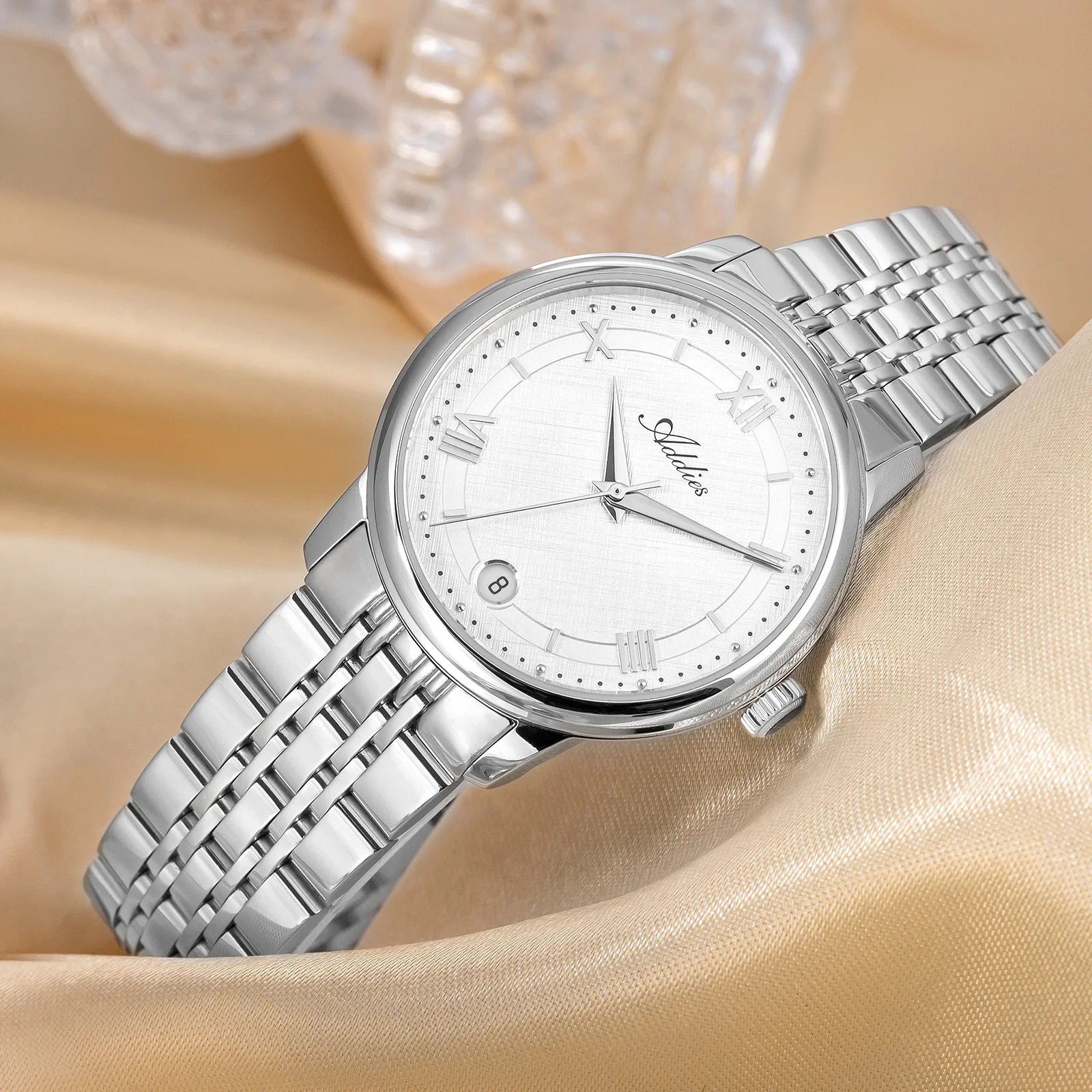 ADDIES Minimalist Luxury Women's Quartz Watch 31MM 5Bar Waterproof 316L Stainless Steel Watches Sapphire Glass GM12 Wristwatch