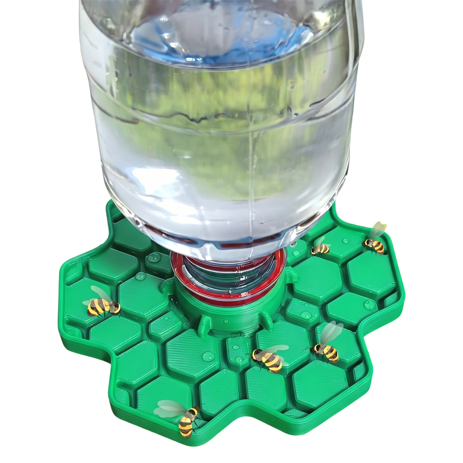 PLA Bee Watering Station 3D Printing Small-Hole Honeycomb Tray Bee Feeder for Outdoors Lawns Courtyards Camping Parties