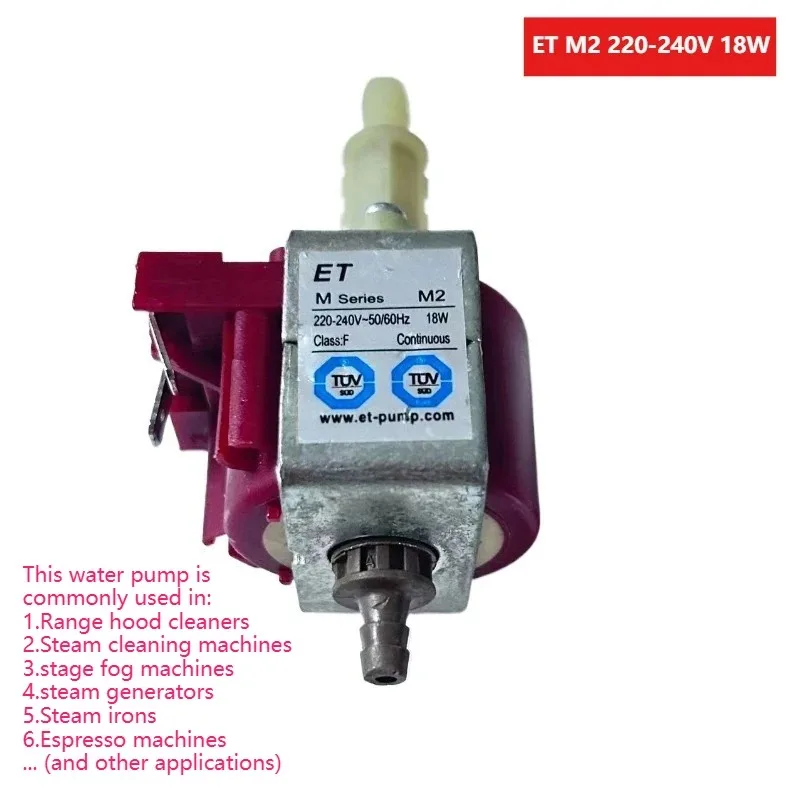 Bomba de sucção eletromagnética ET M2 M4 18W, para máquina de café/motor de vapor/lavadora/pote de vapor, bomba de água DC durável de alta pressão