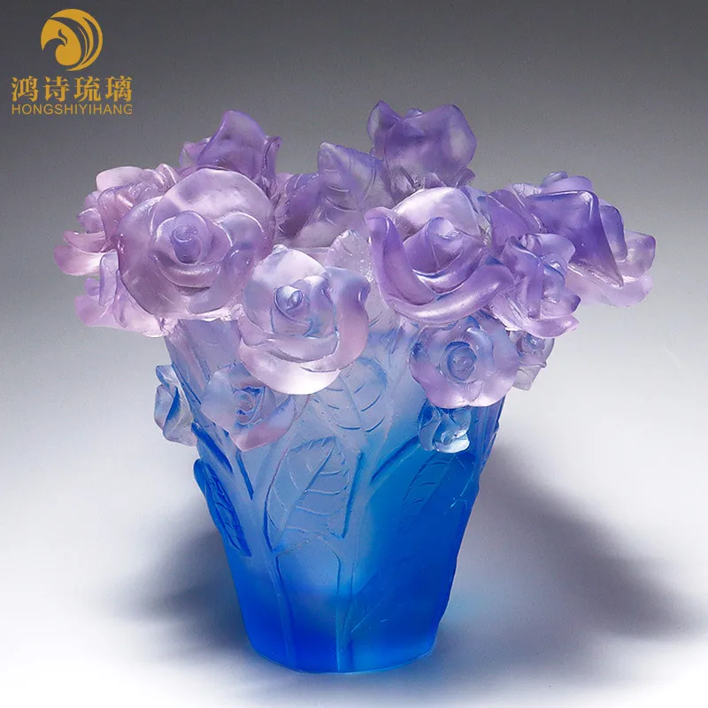 New Glazed Art Ornaments, Rose Vases, Home Ornaments, Handicrafts, Living Room Practical Gifts, Handmade Decoration