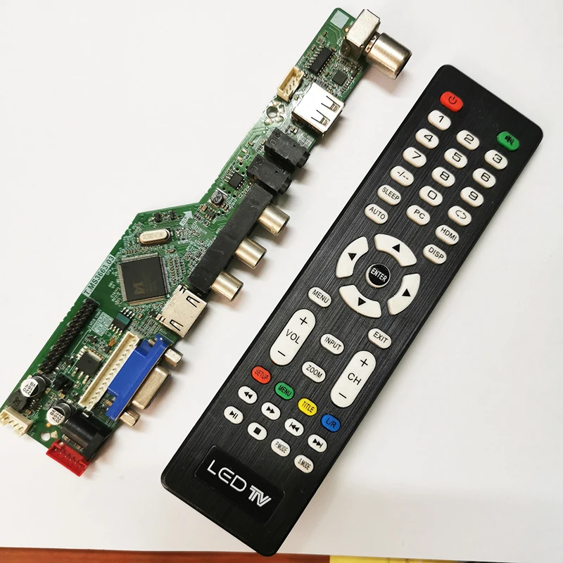 

3663 New Digital Signal DVB-C DVB-T2 DVB-T Universal LCD TV Controller Driver Board UPGRADE 3463A Russian USB play LUA63A82