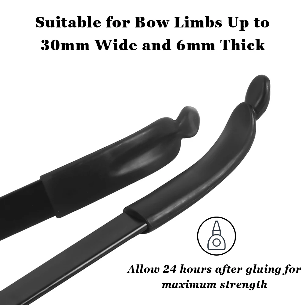2pcs Recurved Bows Limb Tip Protector 14x3.3cm Protection Saver Limbs Cover Archery Bow Saver Tip for Shooting Hunting Accessori