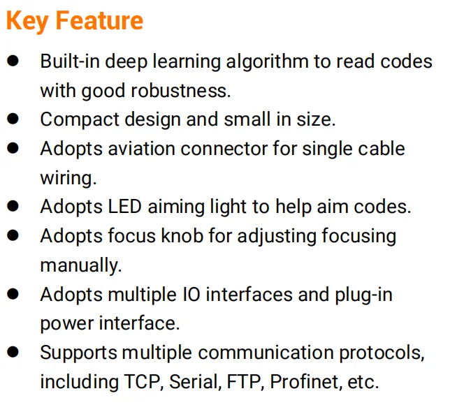 HIKROBOT 1.3MP 60fps CMOS Mono IP65 Fast Ethernet MV-ID2013M barcode scanner LED Industrial Code Reader