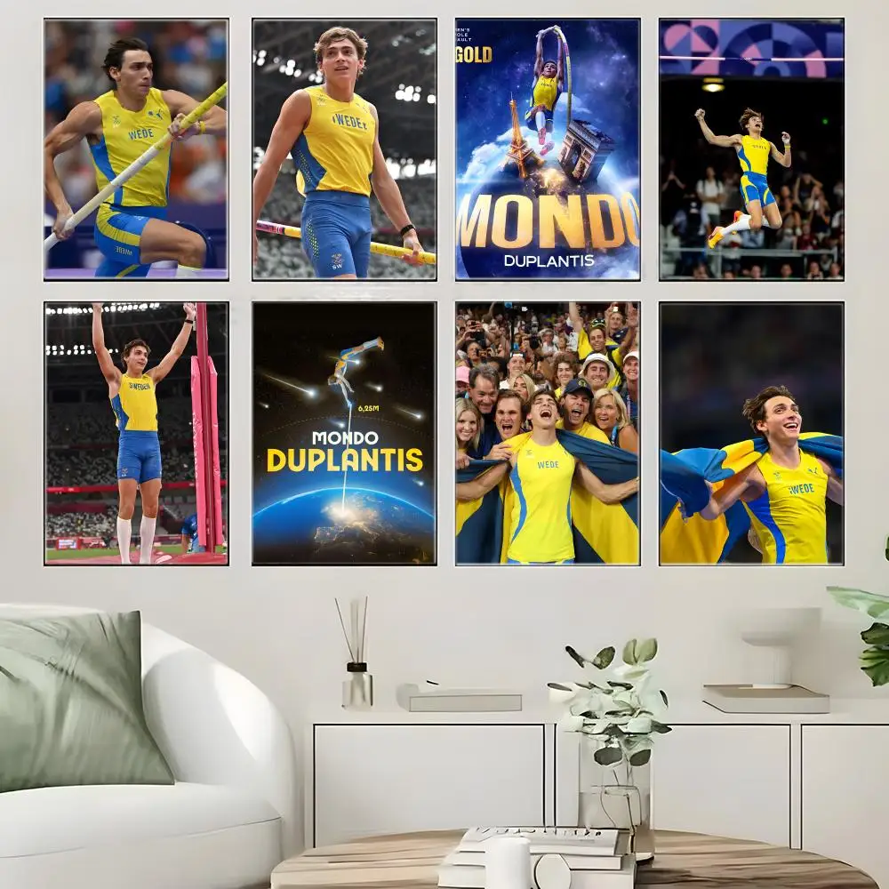 Superstar Sports A-Armand Duplantis Poster  Self-adhesive Art Waterproof Paper Sticker Coffee House Bar Room Wall Decor