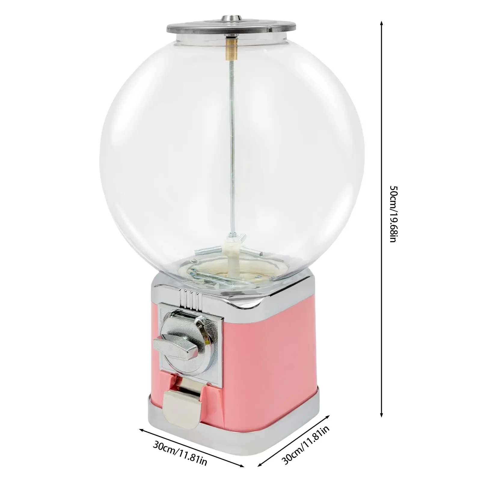 آلة بيع الحلوى Gumball ذات الارتفاع 18 بوصة، آلة بيع العملات المعدنية التجارية بقيمة 1 دولار، آلة Gumball الأوتوماتيكية مقاس 0.39-1.26 بوصة، كبسولة ألعاب