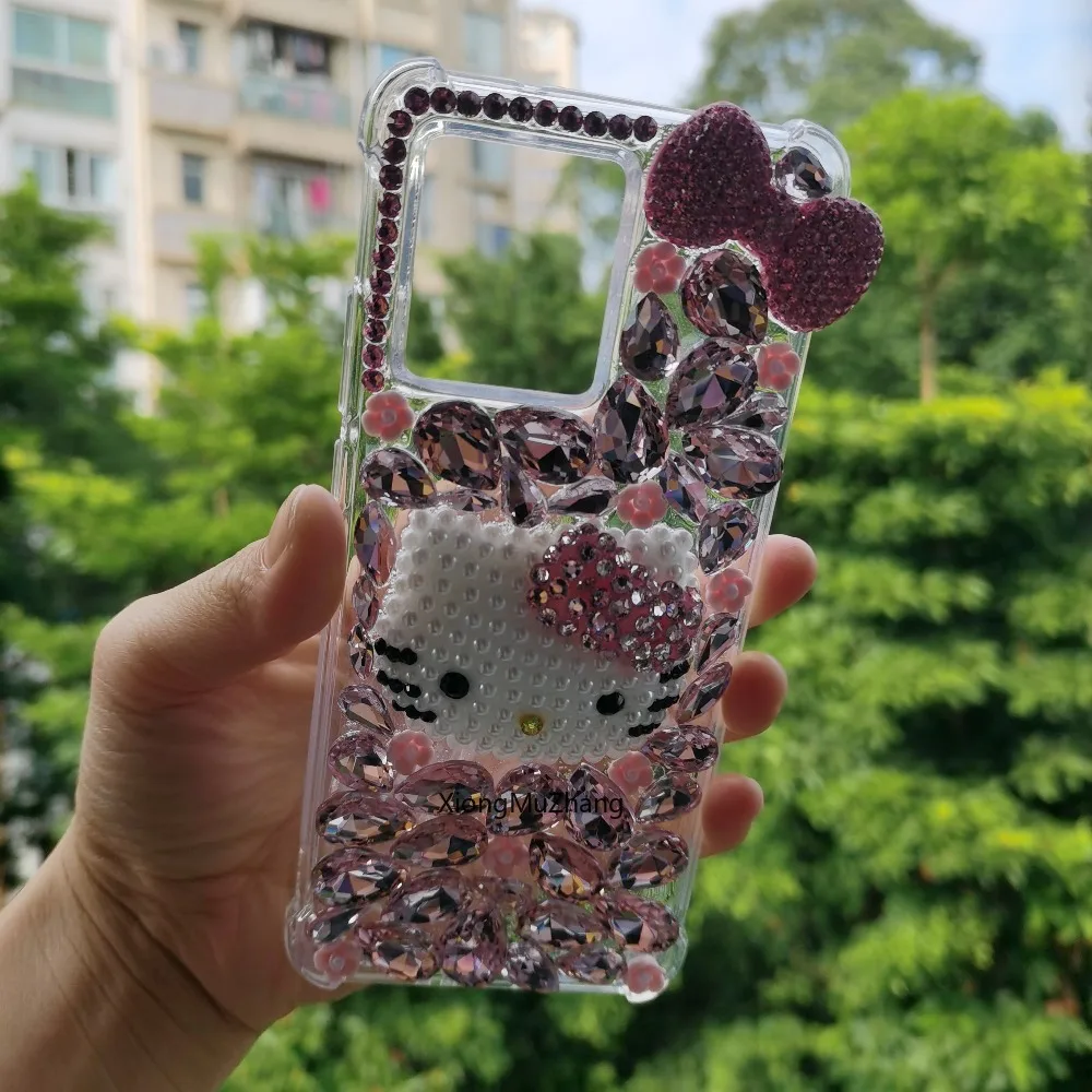 Cute Pink Bowknot Hello Kitty Phone Case for Motorola Moto G57 G67 Power G64 G62 G60 G54 G53 G34 G32 G15 G14 G13 G85 G84 G82 G72